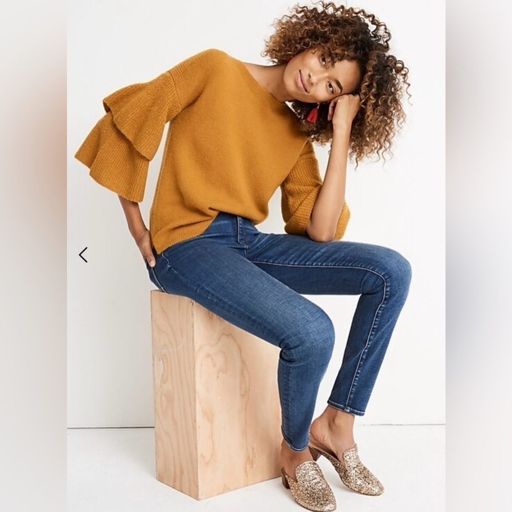 Madewell - Tier-Sleeve Pullover Sweater in Coziest Yarn
